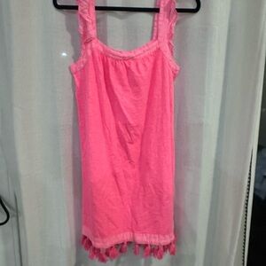 Vineyard Vines Ruffle Linen Cover-Up Neon Rosa NWT XS